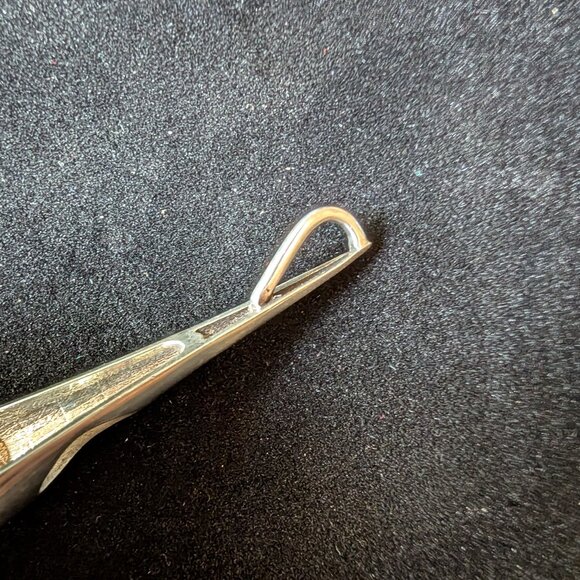 Vintage Sterling Silver Modernist Droplet Pendant - Picture 6 of 8